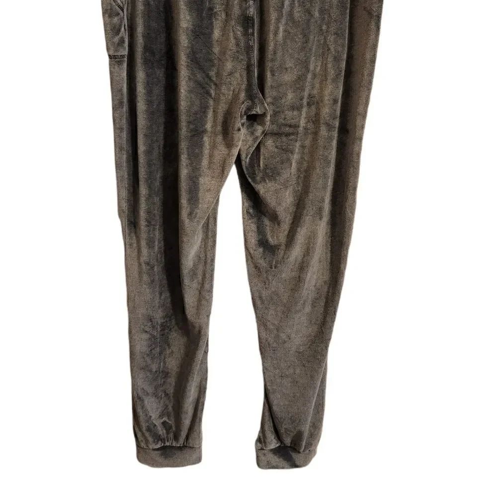 Cupio Women's Gray Velvet Pants Joggers